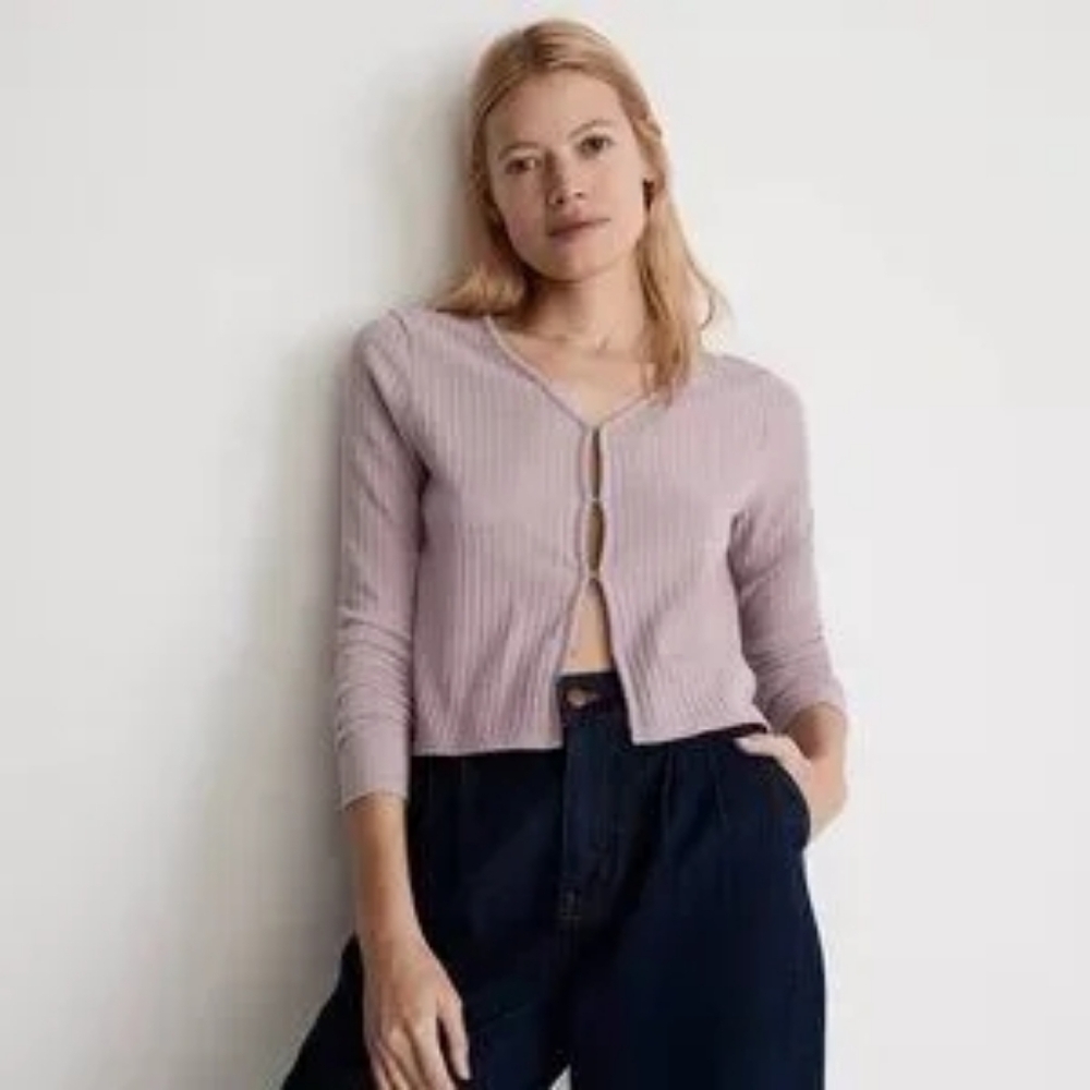 Madewell Lavender Ribbed Sweater